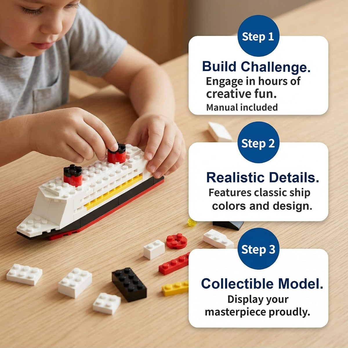 fanopera dcl cruise ship building kit | fish, side view