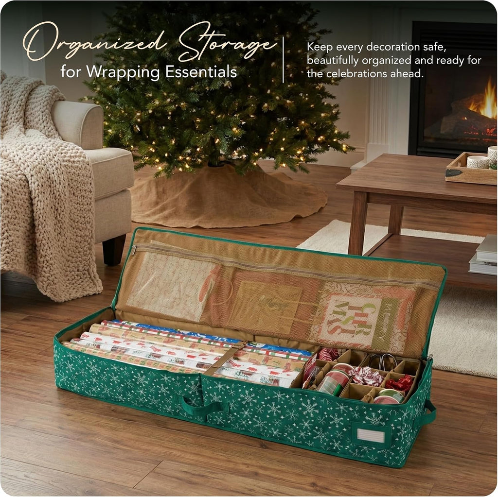 covermates gift wrap storage organizer, 44.5" w x shown in use