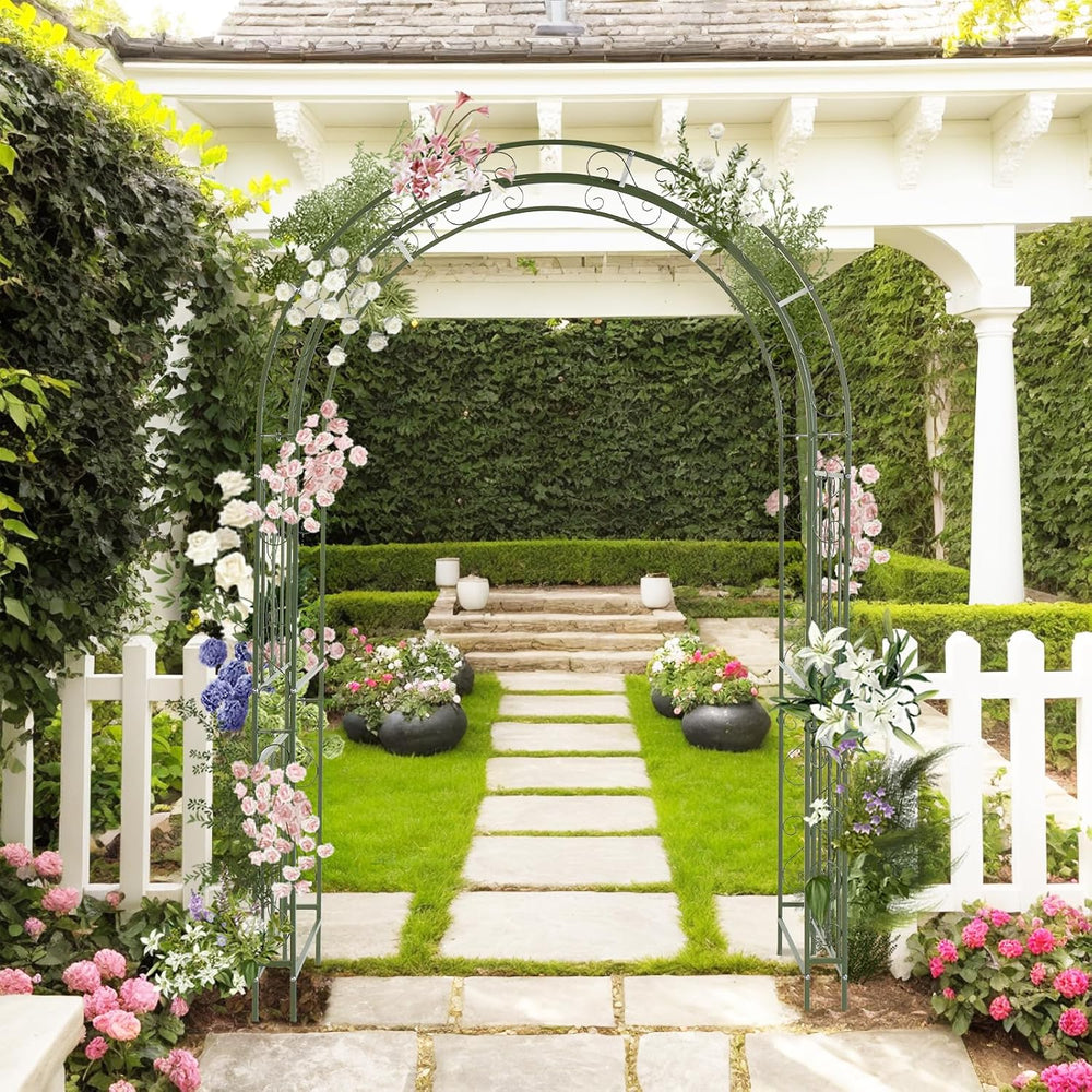 Metal Garden Arch Arbor Trellis, Outdoor Climbing Plant Frame