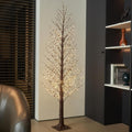 BAOLITVINE Lighted Brown Alpine Tree 6FT Christmas Tree 810 LED Fairy Lights, Twig Tree with Lights for Home Thanksgiving Christmas Indoor Outdoor Decoration