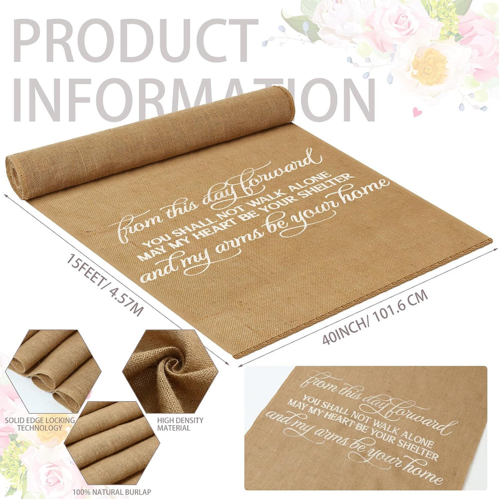Tudomro 40 Inch X 15 ft Extra Long Natural Burlap, Stylish Style