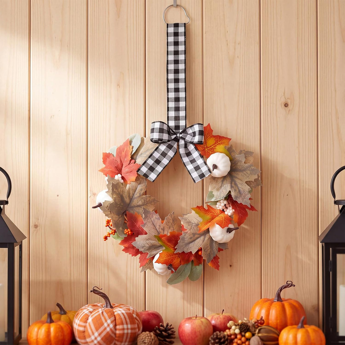soulchen 8 pcs 13" small fall wreath for, package contents