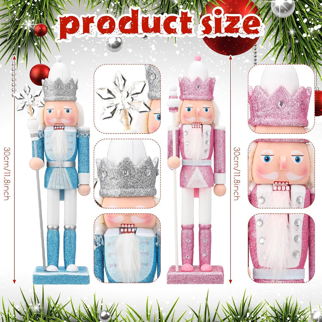 suzile 4 pcs 12 inch nutcracker christmas decorations shown in use