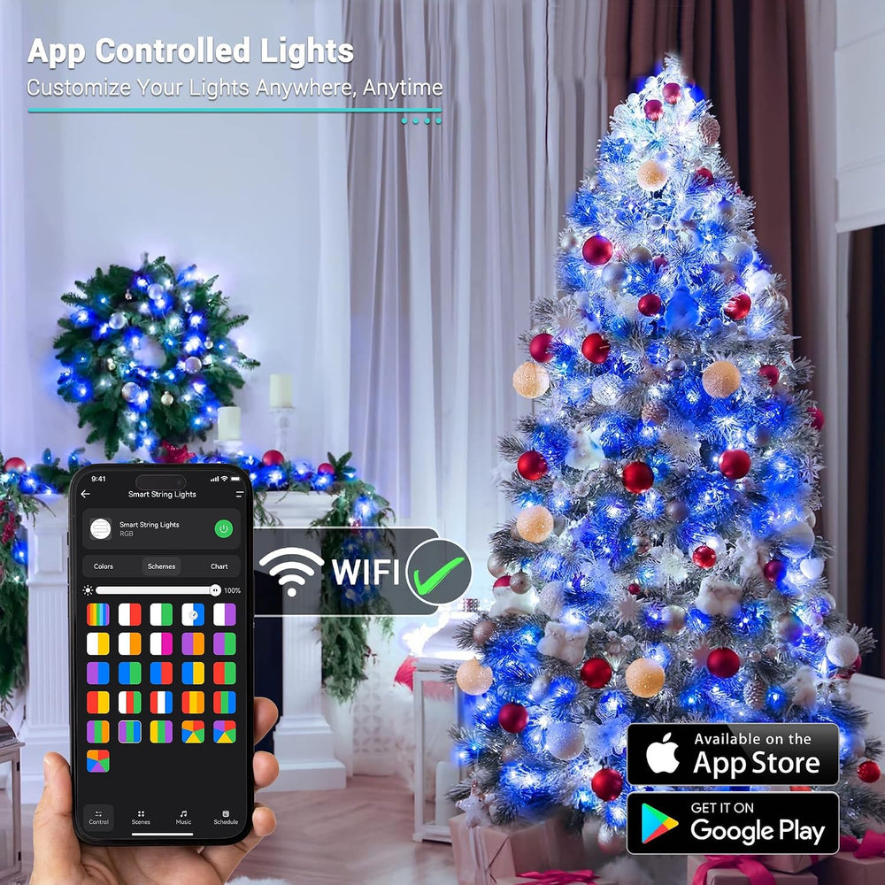 Brizled Smart Christmas Lights 1, 164ft 500 LED RGB Outdoor String Lights