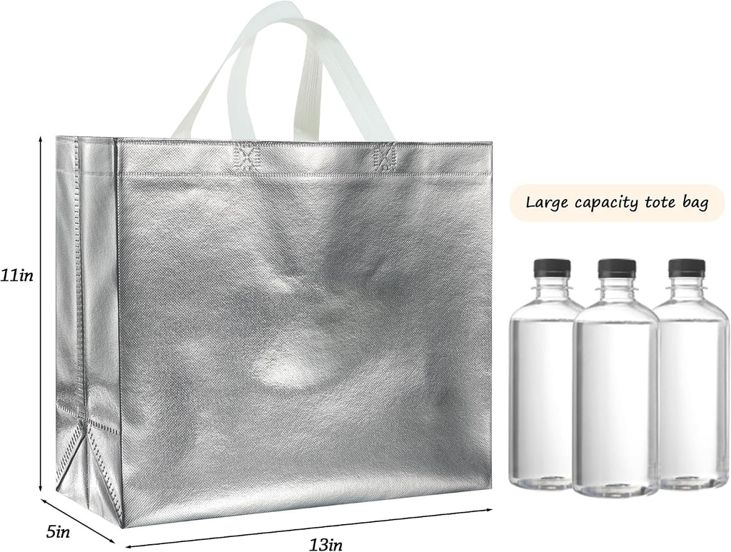 blewindz 60pcs reusable gift bags with white handles, package contents