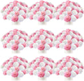 Tigeen 100 Pcs Pink,White Hydrangea Artificial Flowers Bulk, 7.48 Inch