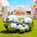 Silver Disco Inflatable Mirror Ball 6PCS Big Yard Shiny Balls with Pump