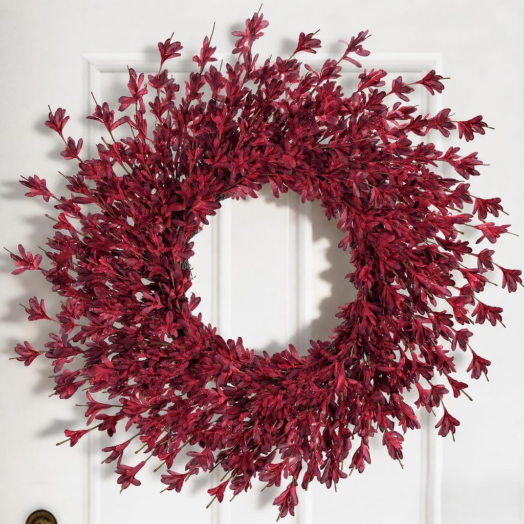 GTIDEA 26" Fall Wreaths for Front Door Outside Large Autumn Wreath Burgundy