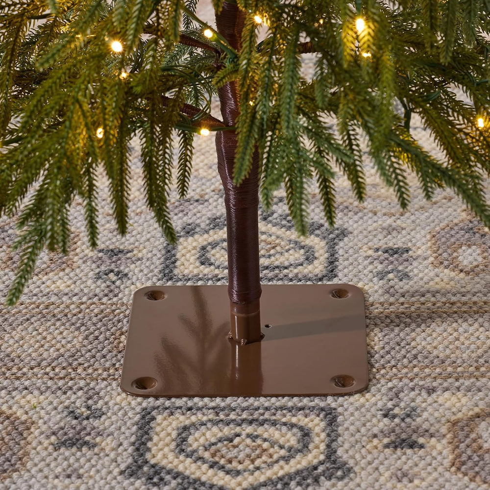 6ft Pre-Lit Artificial Slim Christmas Tree for Indoor Decor