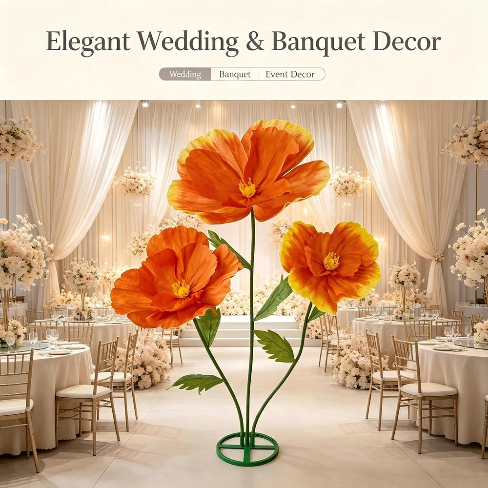 Gradient Paper Flowers, Large Standing Artificial Flower Decor