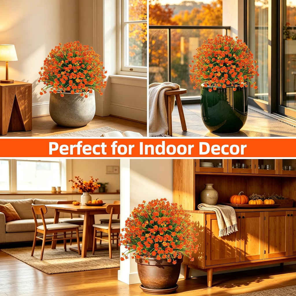 Grooy Fall 2 Pack 24 Inches Artificial Flowers with Ground Spikes