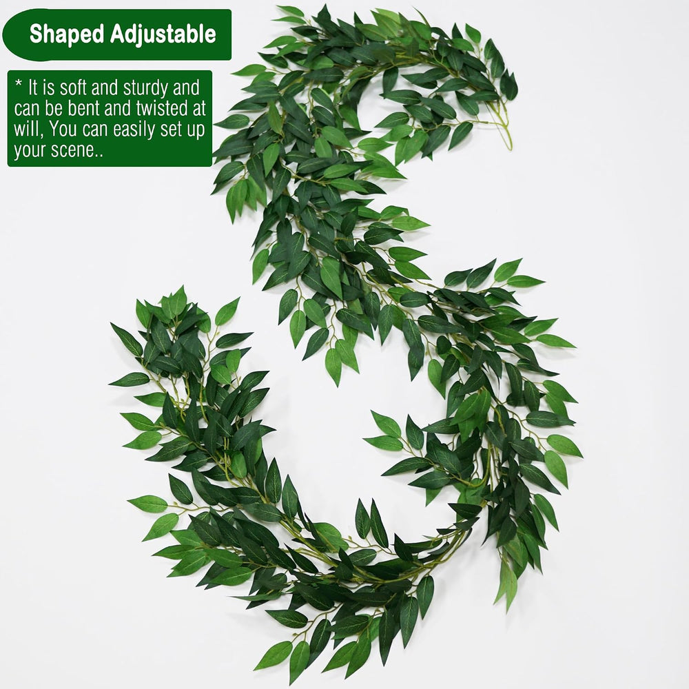 3 Strands Artificial Italian Ruscus Vines 78" Silk Italian Ruscus Greene...