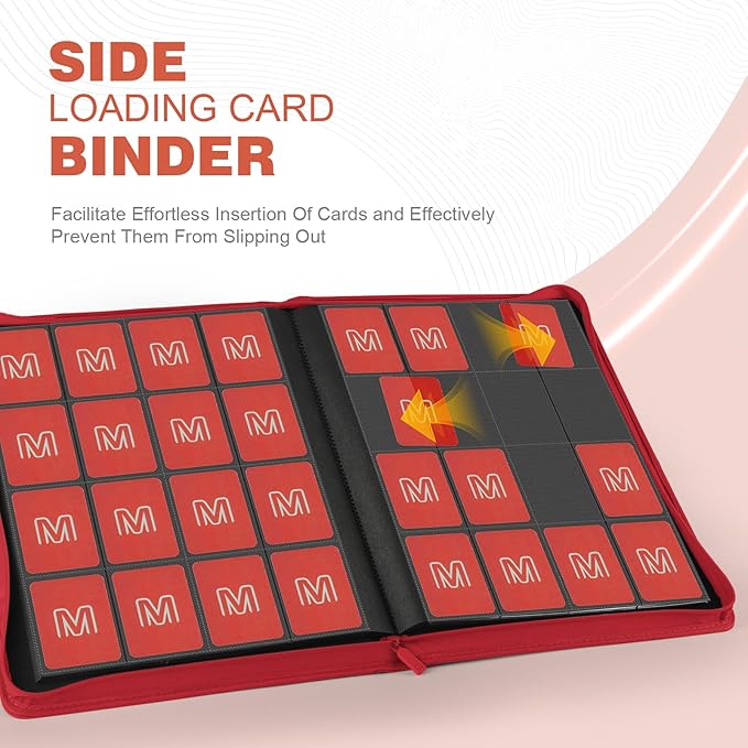 Premium Card Binder 16 Pocket,Trading Card Binder Holds up to 1000+Cards Sturdy Card Collection Album, Card Holder Folders for MTG, TCG, Game Cards & Sports Cards