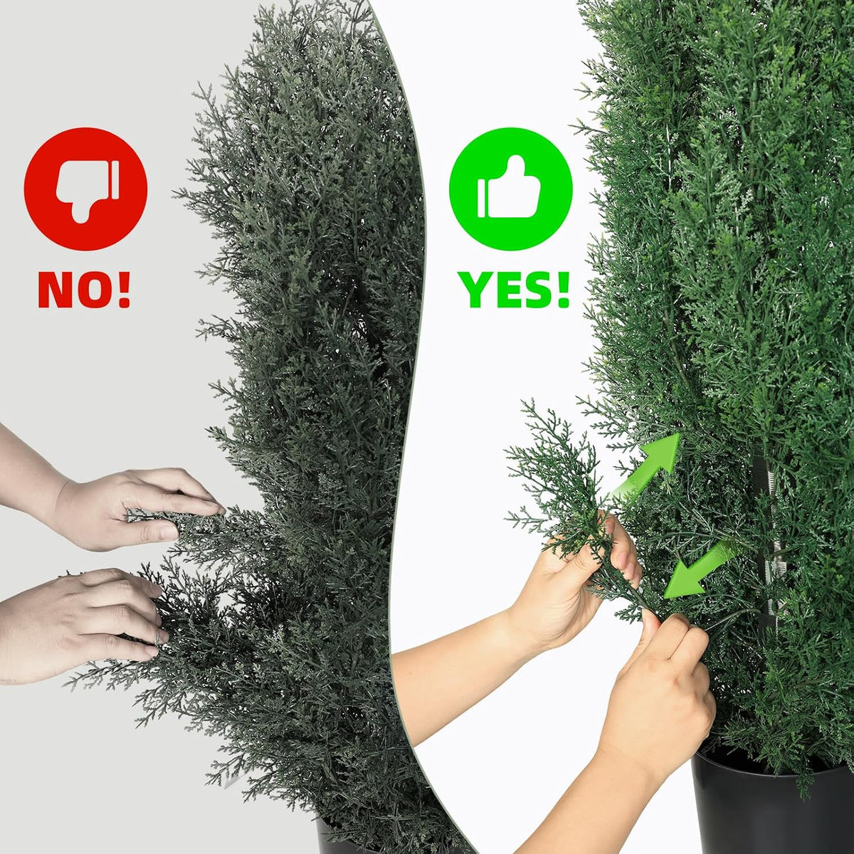 Artificial Cedar Topiary Trees 5 FT Faux Cedar Tree for Outdoor Planters