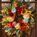 Harvest Fall Wreaths for Front Door Outside 24 Inch Autumn Magnolia Wreath