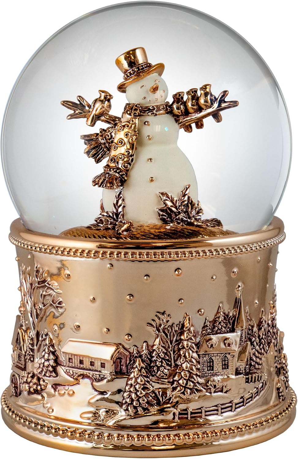 100MM Revolving Snowman Blowing Snow Globe by The San Francisco Music Box