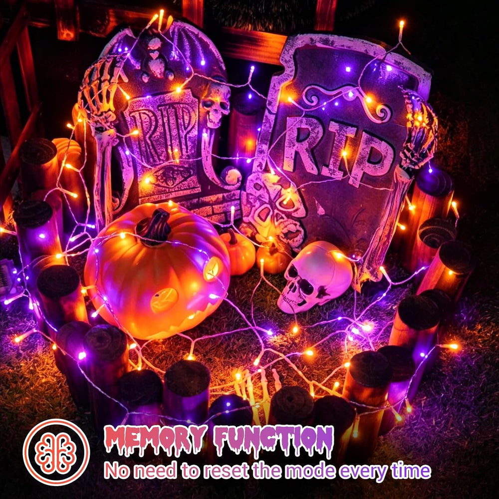QITONG Halloween Lights Outdoor Waterproof, 165ft 500 LED Led Lights