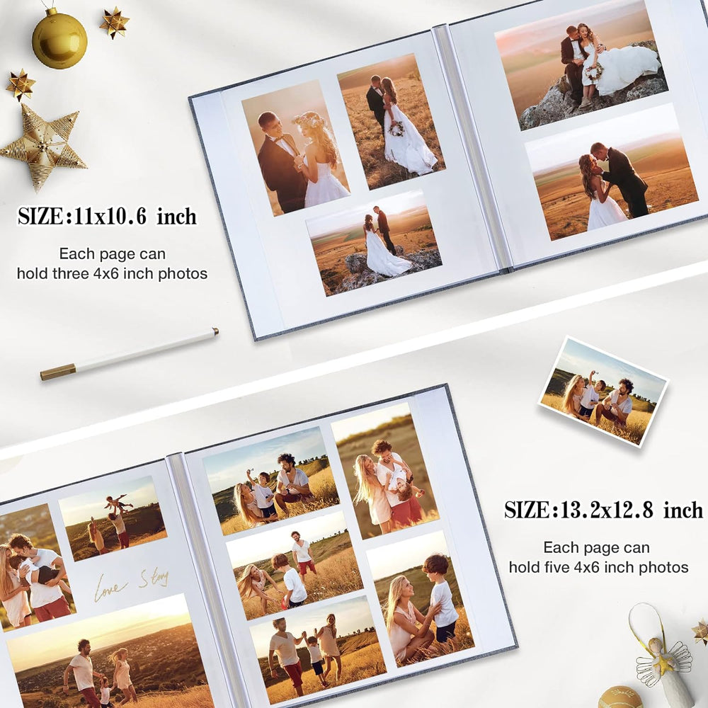 Self Adhesive Photo Album 80 Pages, Linen cover,Beige