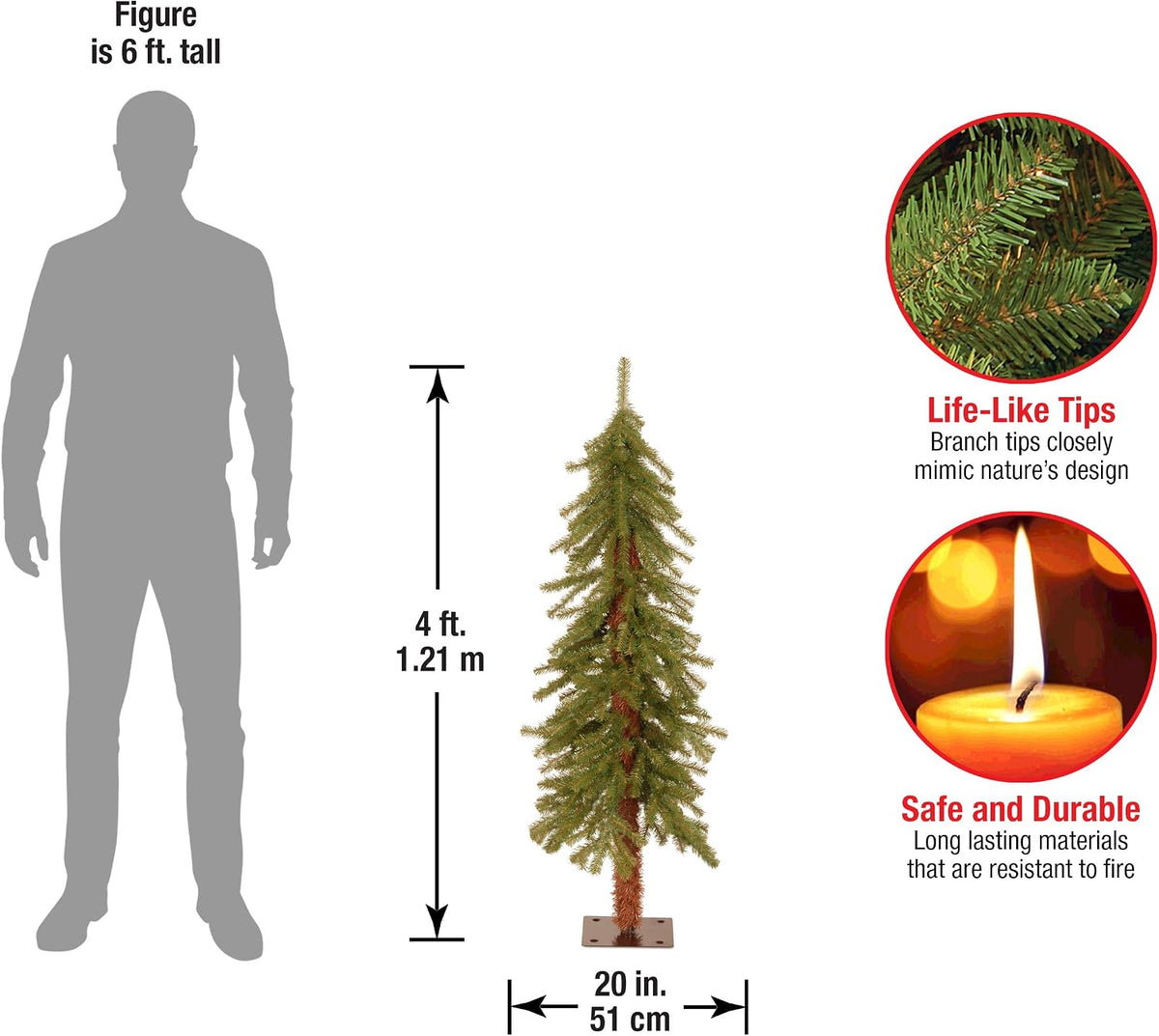 National Tree Company 4ft Unlit Hickory Cedar Mini Christmas Tree