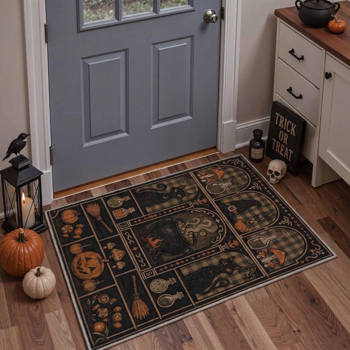 Bavni 2X6 Inch Halloween Witch Cabinet Runner Rug for Kitchen