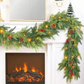 Timer 6 Ft by 12 in Lighted Christmas Garland Real Touch Cedar Garland