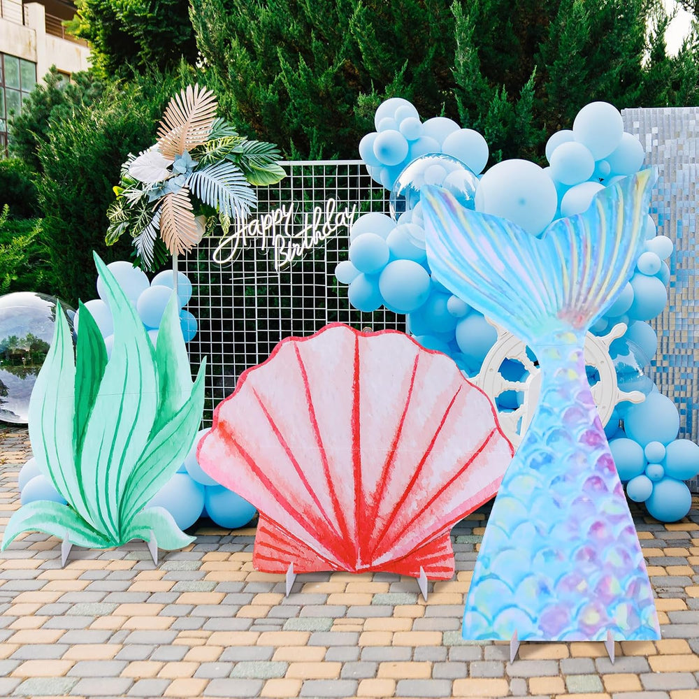 3 Pcs Large Sea Party Stand Under The Sea Party Decorations Set