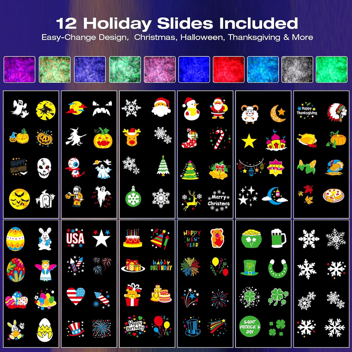 Halloween Christmas Projector Lights Outdoor Holiday Decor Lights