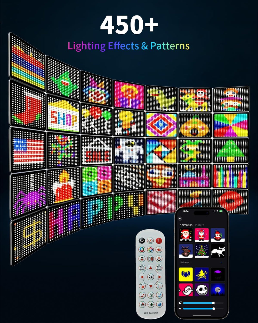 Smart Curtain Lights 400Leds, Dynamic DIY String Lights 6.5x6.5FT