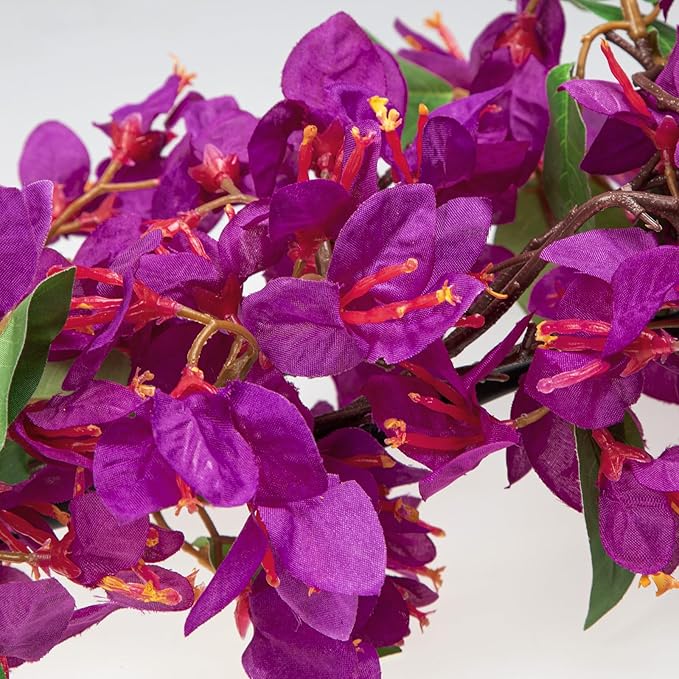 Briful 6ft Purple Bougainvillea Flower Garland – Artificial Silk Floral Vine with Built-in Hook Faux Flower Garland for Backdrop Table Wall Wedding Party Home Decoration