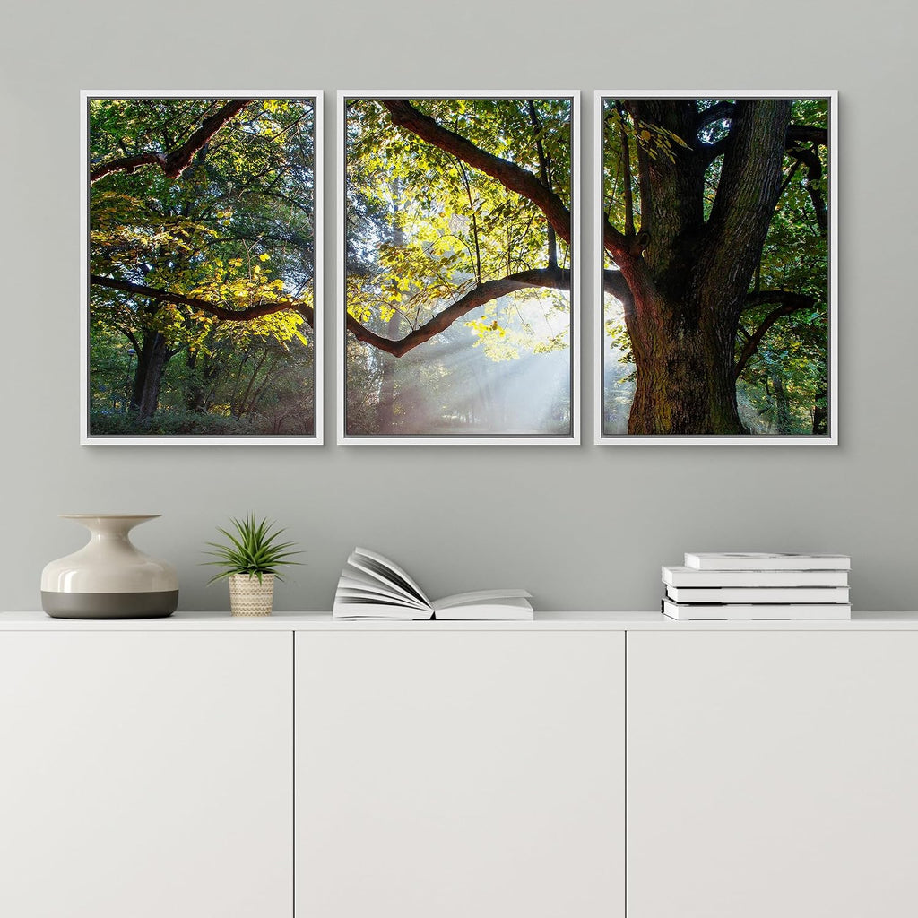 wall26 - 3 piece framed canvas wall art, side view