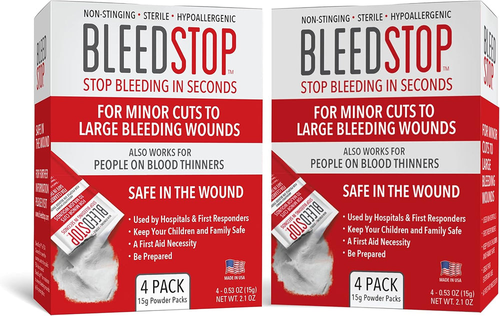 BleedStop™ First Aid Powder for Blood Clotting, Trauma Kit, Blood Thinner Pat...
