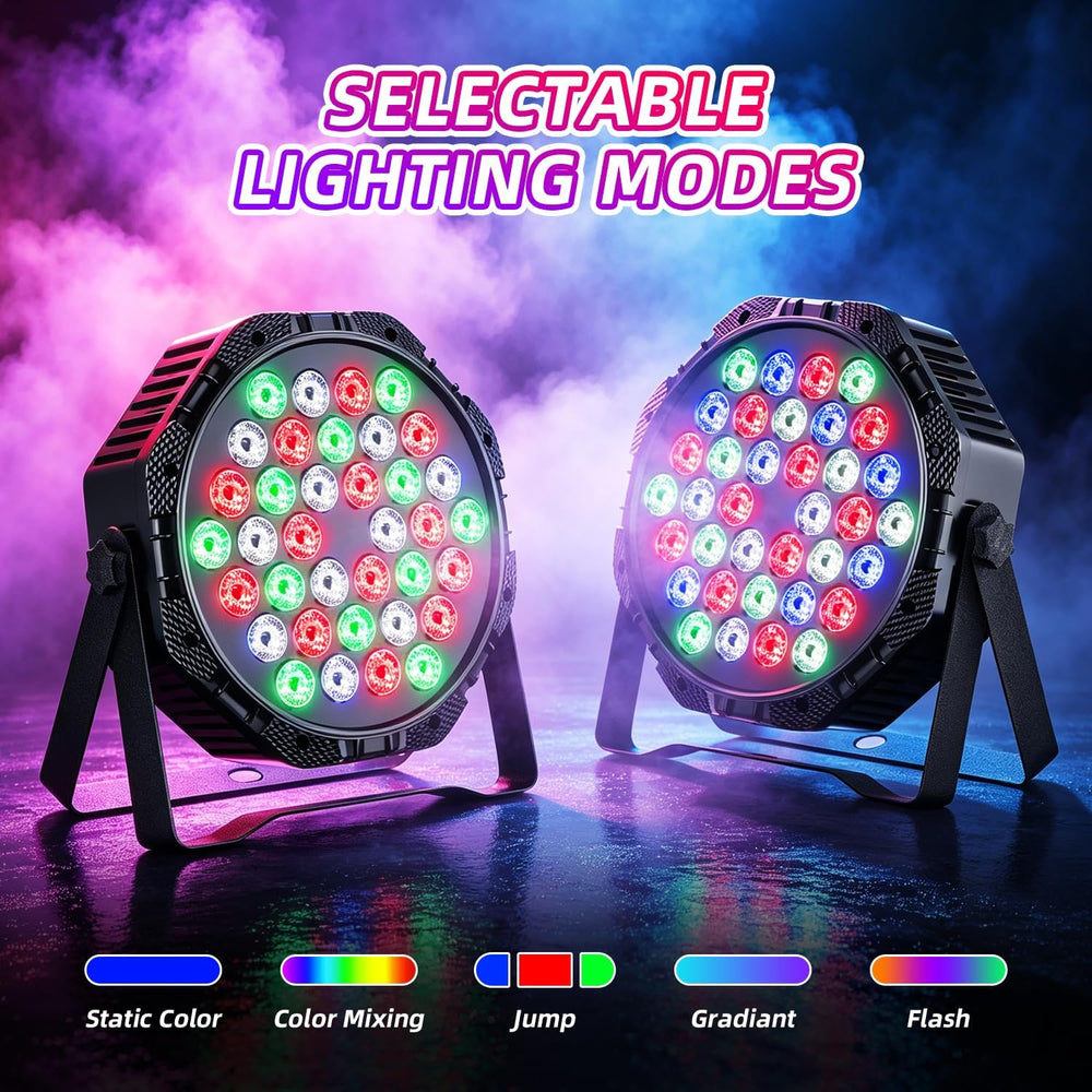 2-Packs 36LED Par Lights DJ Stage Light RGB