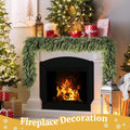 Upgraded 2X Thickened Lush Full Realistic Appearance 6FT Christmas Garland Non-Break Premium Quality Pine Garland for Mantle, Fireplace, Stairs, Indoor & Outdoor Christmas Decorations (1Pcs)