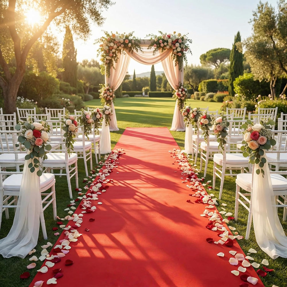 Disposable Aisle Runner, Red, 3x100 Feet