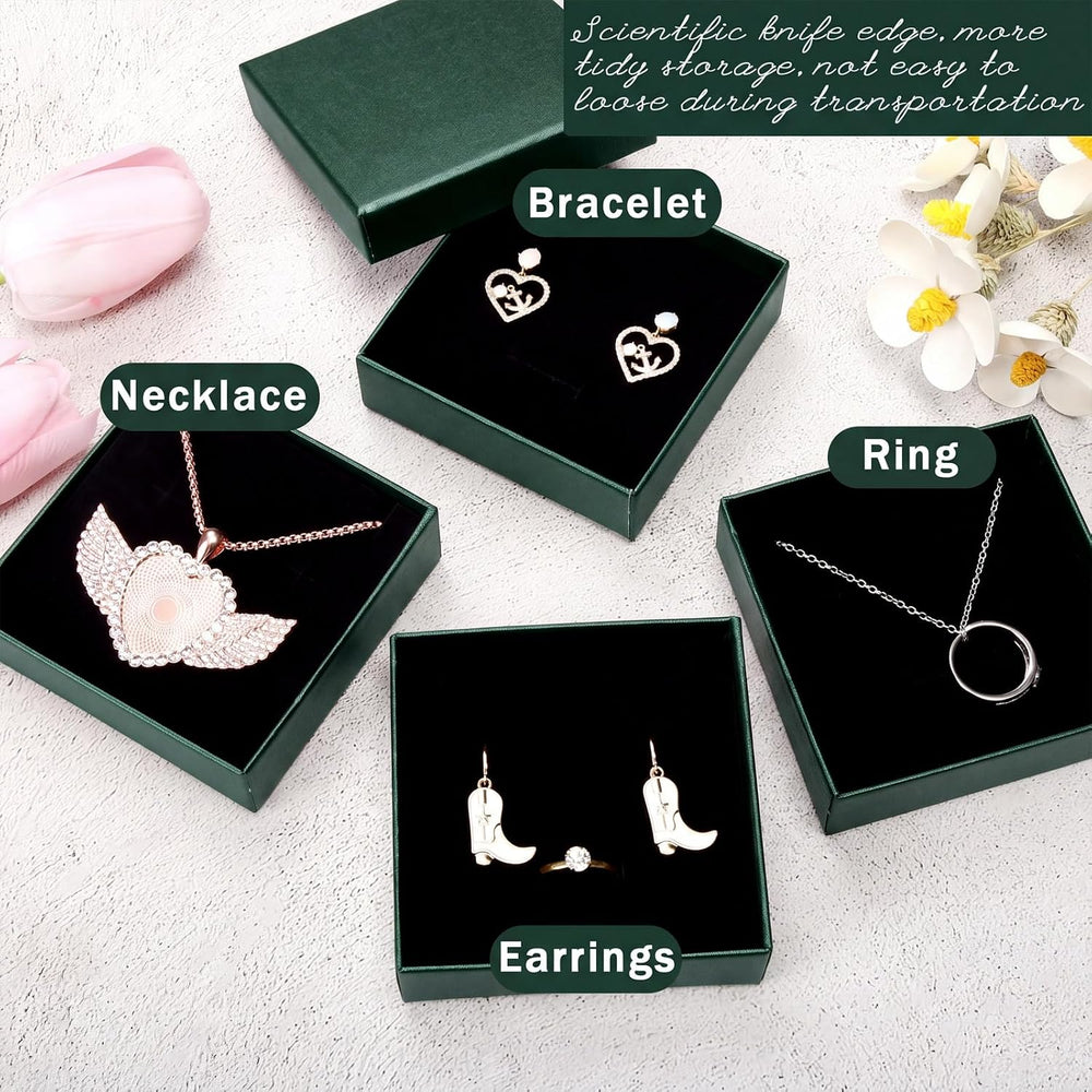 Tenceur 100 Pcs Christmas Jewelry Gift Box Bulk