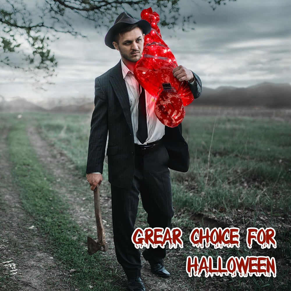 WinnerWhy 6 Pcs LED Halloween Hanging Body Prop Outdoor Decoration