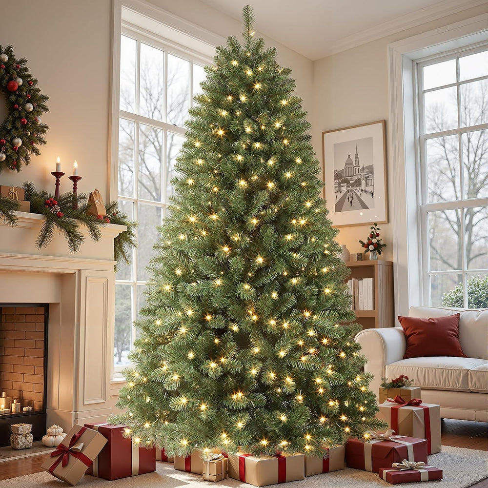 SHareconn 6.5ft Prelit Artificial Classic Spruce Christmas Tree