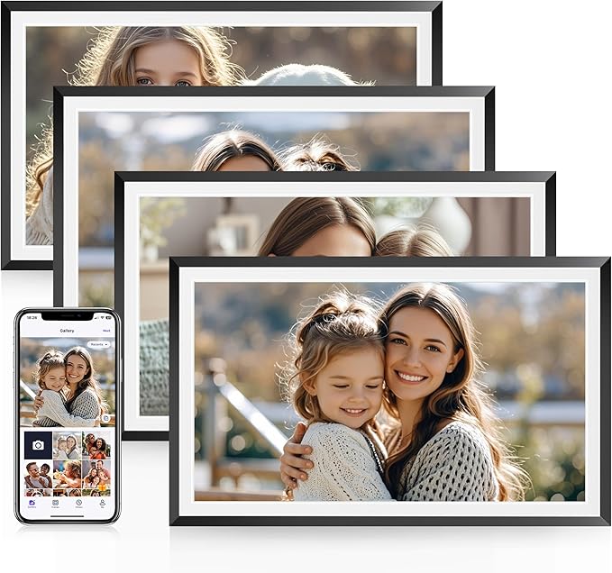 RCA 10.1" WiFi Digital Picture Frame, Electronic Photo Frames 32GB Storage, HD IPS Touch Screen WiFi Frame/Auto Rotate/Wall Mounted, Easy Setup in Uhale App to Share Photo/Video Anytime | (4Pack)