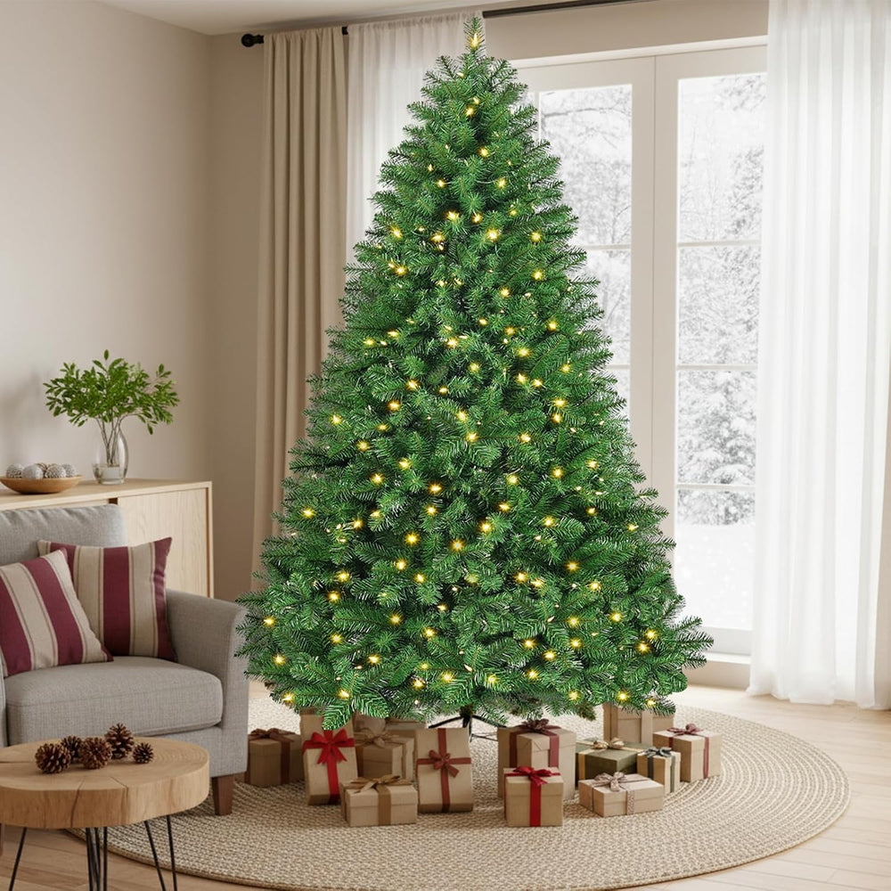 7ft Pre-Lit Christmas Tree with 360 Warm White LED Lights