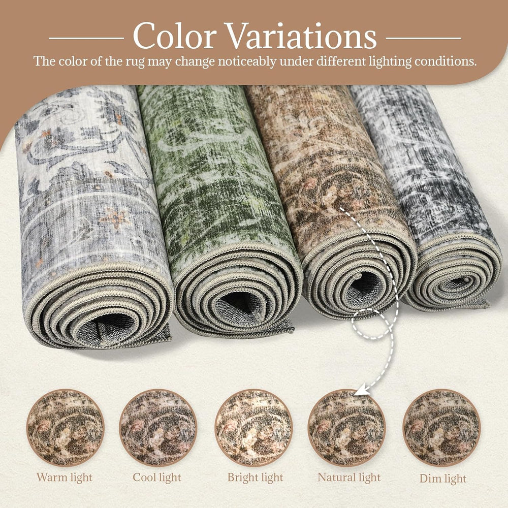 Machine Washable Rugs for Living Room: 9x12 Area Rugs for Bedroom