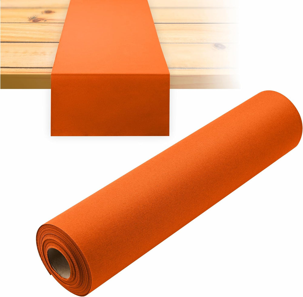 Disposable Table Runner for Dining Table, 16" 20-Pack Linen-Like Orange ...