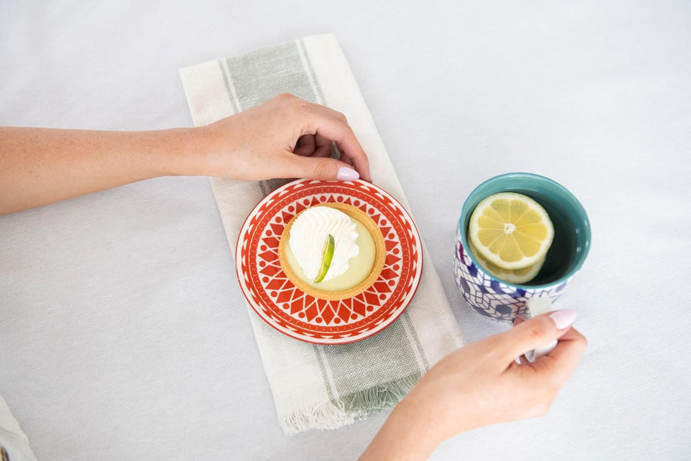 Dessert Plates, 6 Inch, Dishwasher & Microwave Safe, Set of 6