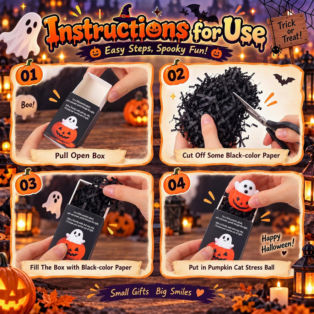60 Sets Halloween Party Favors Ghost in Pumpkin Gifts Stuffers for Adults