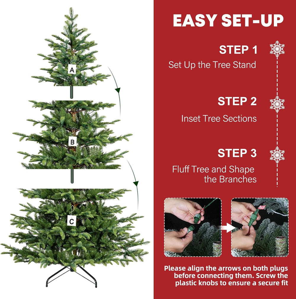 Hykolity 6 ft Prelit Sparse Christmas Tree with 330 Warm White LEDs