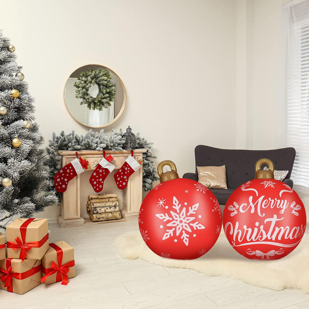jetec 4 pcs giant inflatable christmas ball, cute, package contents