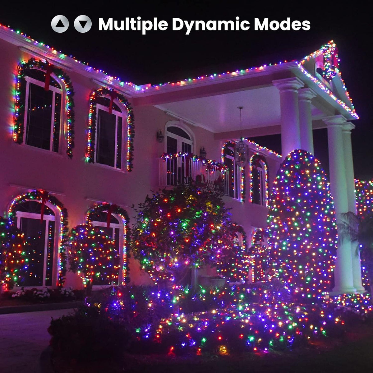 odeetronic 66ft 200 led halloween string lights color showing dimensions