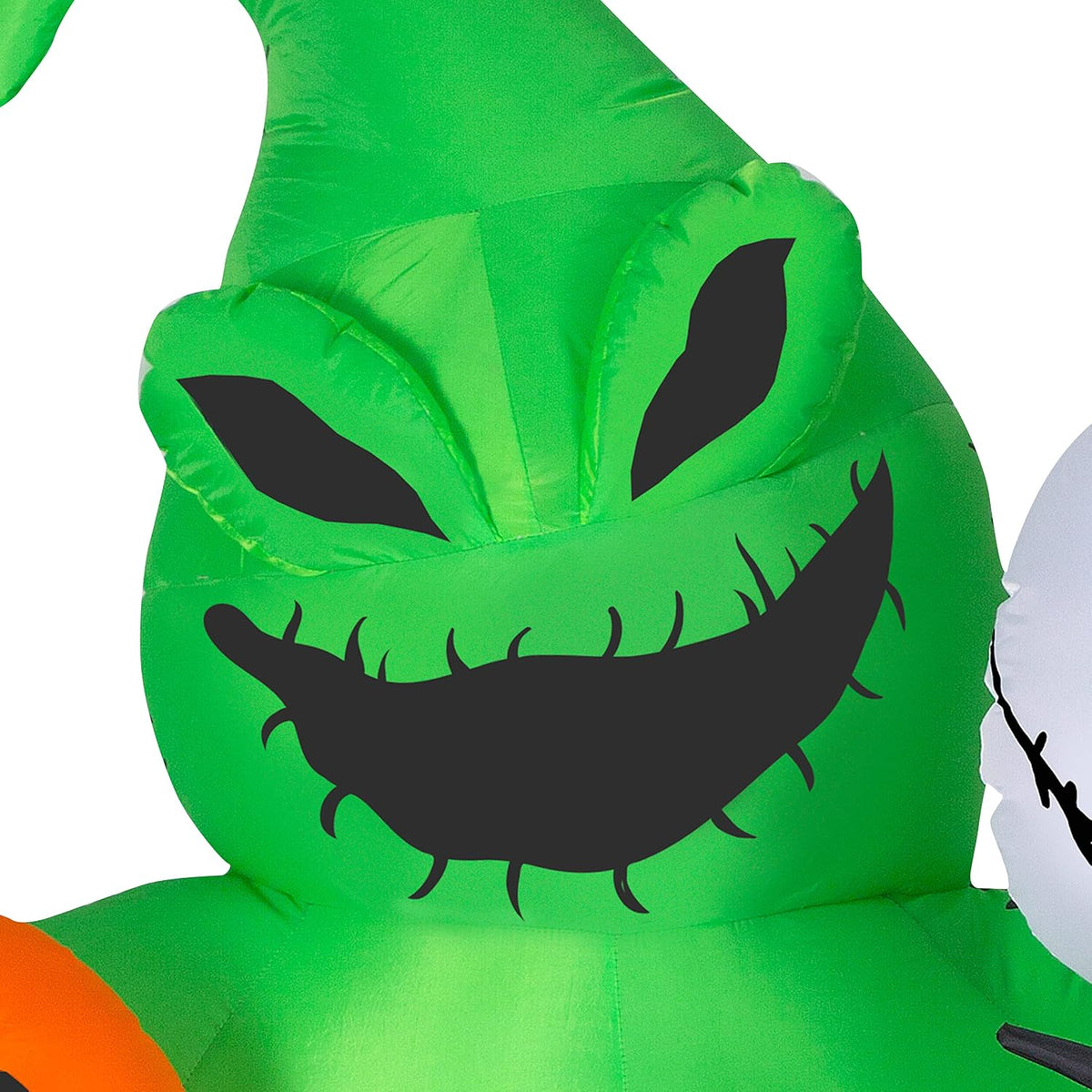 gemmy jack skellington halloween inflatable scene, 6.5 ft, close-up detail