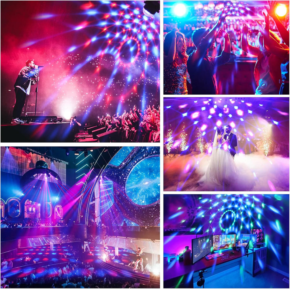 10PCS Disco Ball Party Light, Sound Activated Party Lights with Remote Contro...