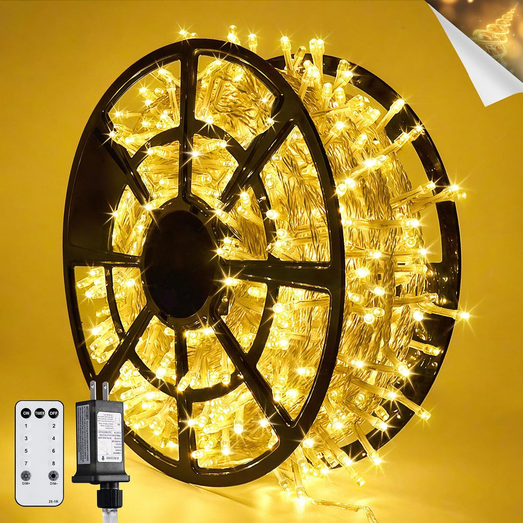 JMEXSUSS 168FT 600 LED Christmas Lights Outdoor Waterproof String Lights