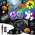 Brighter Halloween Projector Lights, 2026 Upgraded Halloween Decorations Holiday Projector Display 4 Patterns at A Time (Ocean Wave & Patterns), 4 Holiday Themes Christmas’ Day Decor Light